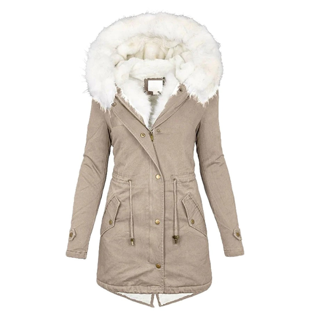 Rebecca | Parka Donna Invernale con Cappuccio in Pelliccia Foderata