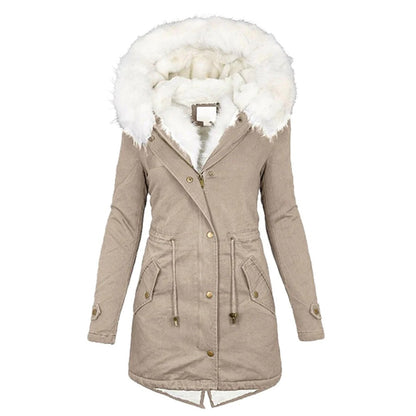 Rebecca | Parka Donna Invernale con Cappuccio in Pelliccia Foderata