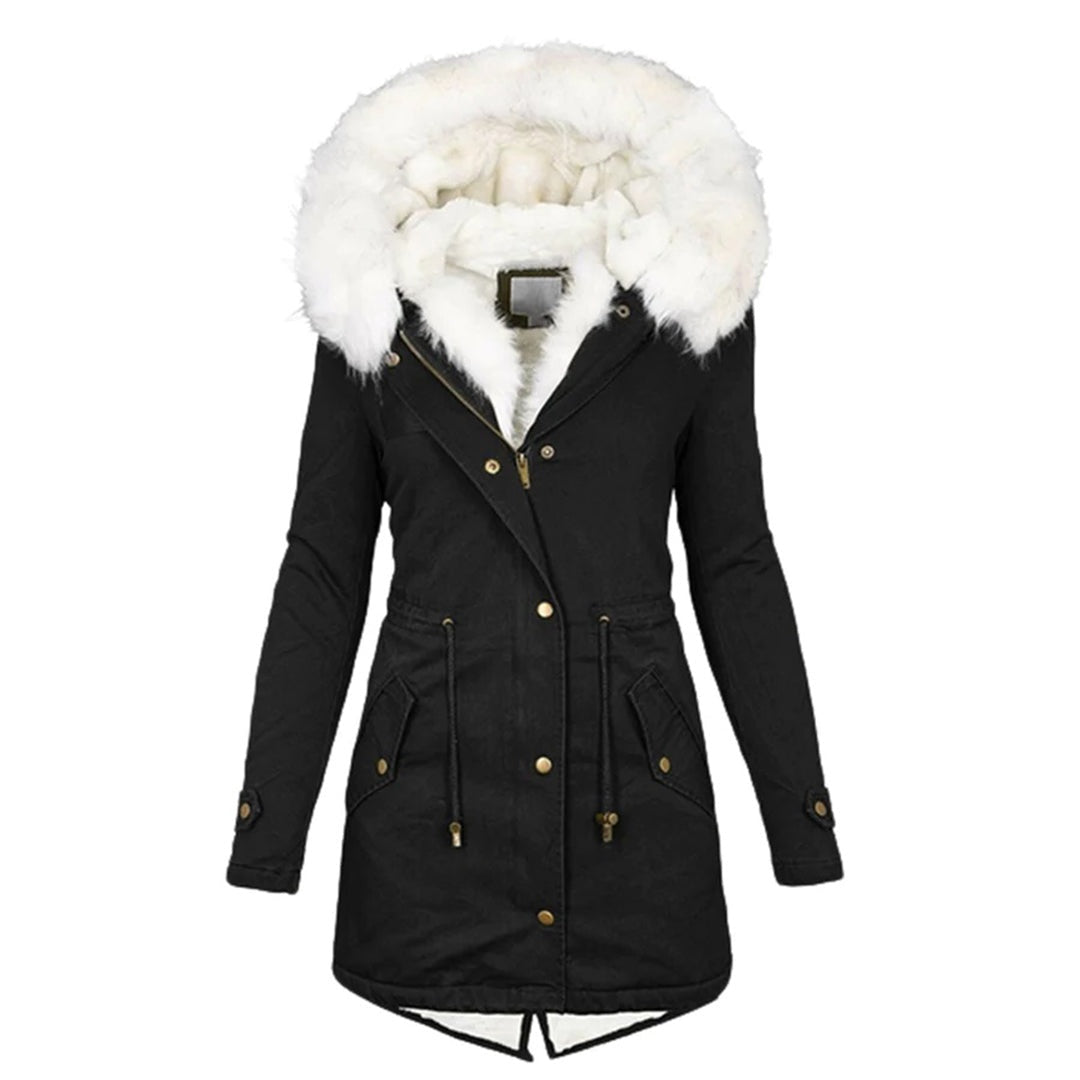 Rebecca | Parka Donna Invernale con Cappuccio in Pelliccia Foderata