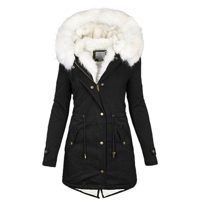 Rebecca | Parka Donna Invernale con Cappuccio in Pelliccia Foderata