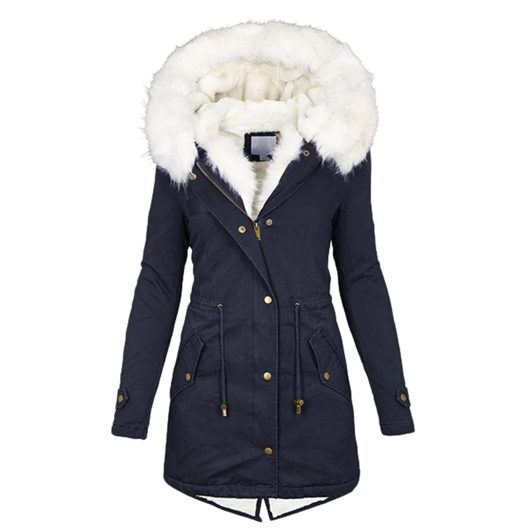 Rebecca | Parka Donna Invernale con Cappuccio in Pelliccia Foderata