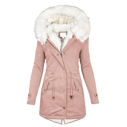 Rebecca | Parka Donna Invernale con Cappuccio in Pelliccia Foderata
