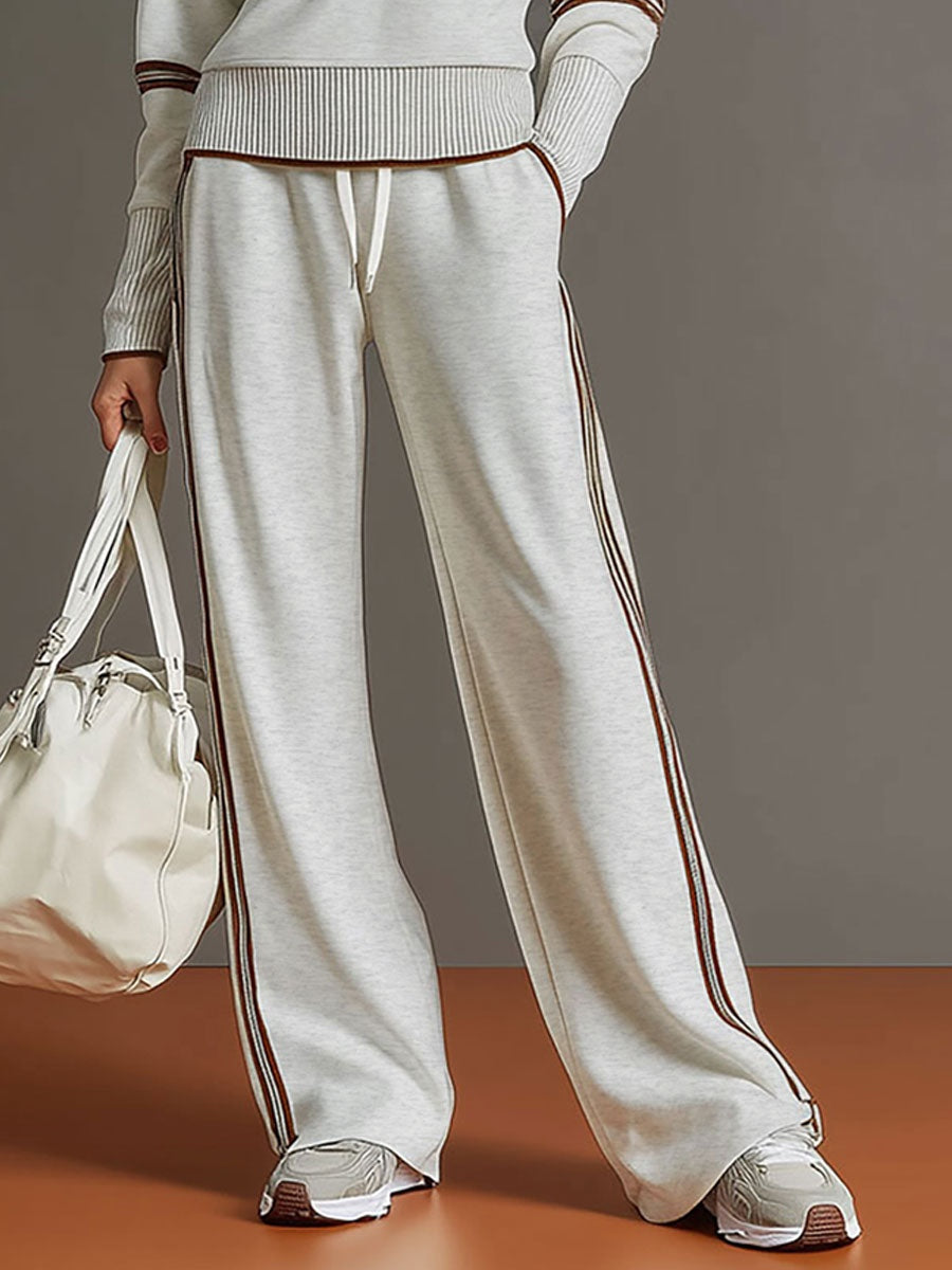 Rebecca | Tuta Sportiva Donna Pantaloni a Zampa Zip Mezza Coulisse