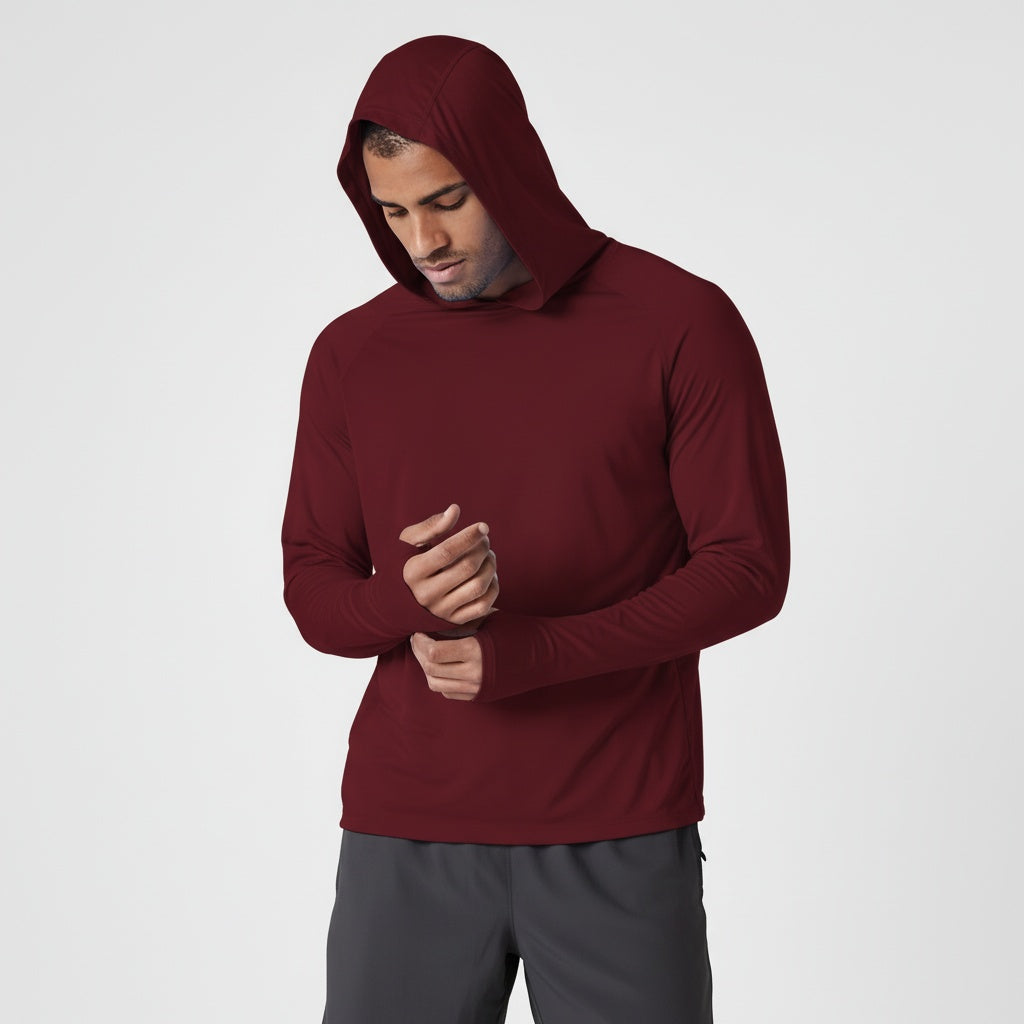 Riccardo | Felpa con Cappuccio Uomo Leggera AntiUV Manica Lunga