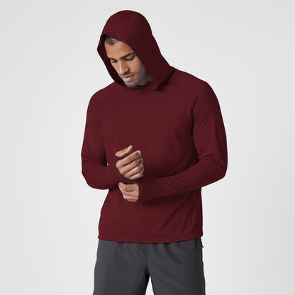 Riccardo | Felpa con Cappuccio Uomo Leggera AntiUV Manica Lunga