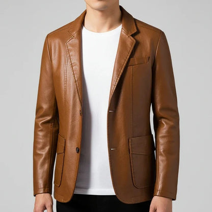 Riccardo | Giacca di Pelle Uomo Blazer Elegante