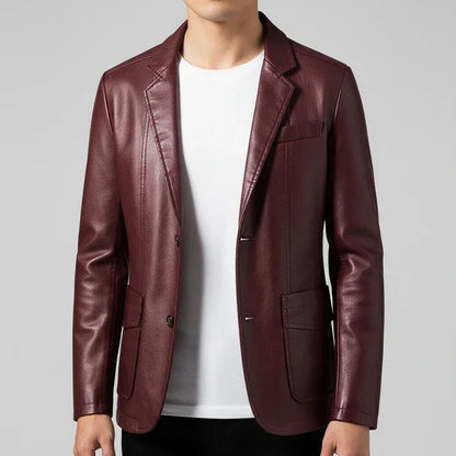 Riccardo | Giacca di Pelle Uomo Blazer Elegante
