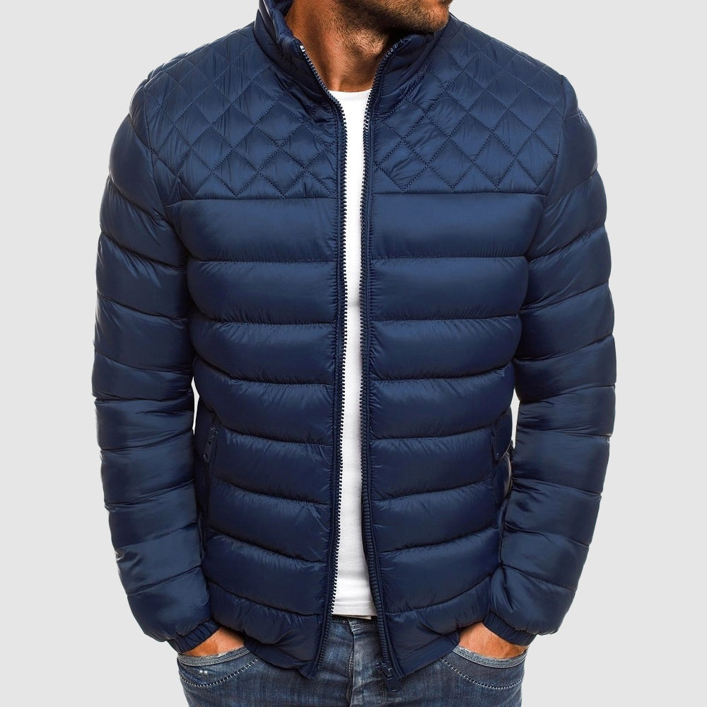 Riccardo | Piumino Uomo Trapuntato Colletto Alto con Zip