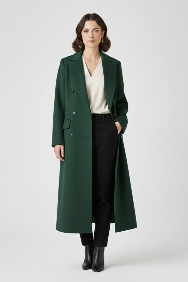 Roberta | Cappotto Lungo di Lana Donna Doppiopetto