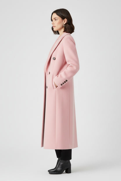 Roberta | Cappotto Lungo di Lana Donna Doppiopetto