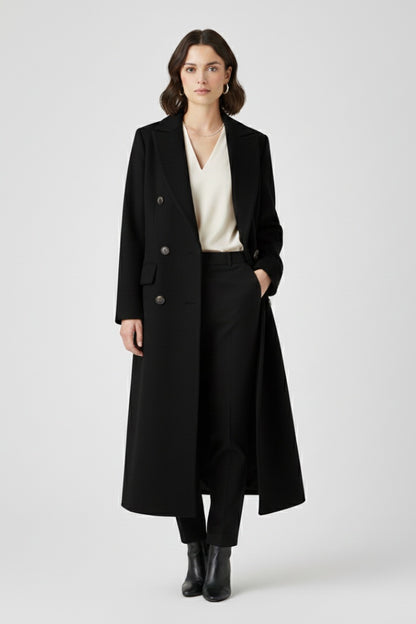 Roberta | Cappotto Lungo di Lana Donna Doppiopetto