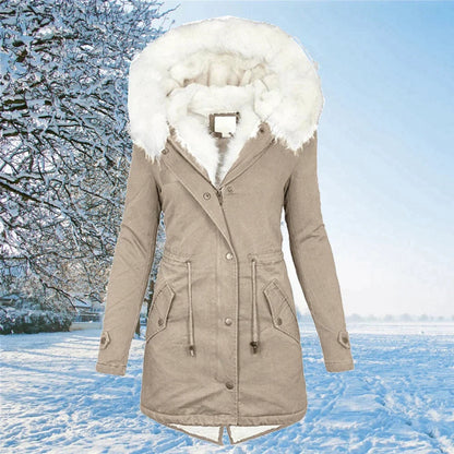 Roberta | Parka Donna Invernale con Cappuccio Pelliccia