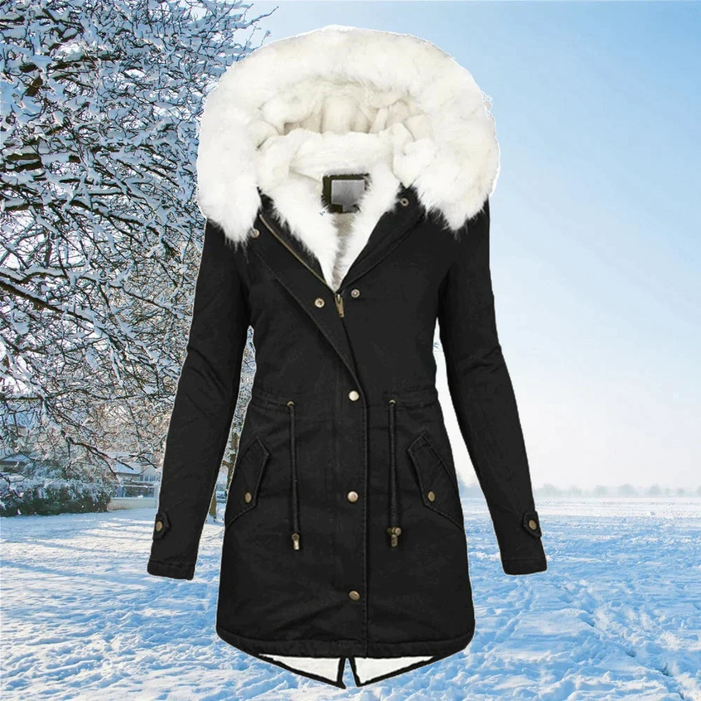 Roberta | Parka Donna Invernale con Cappuccio Pelliccia