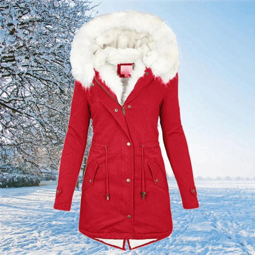 Roberta | Parka Donna Invernale con Cappuccio Pelliccia