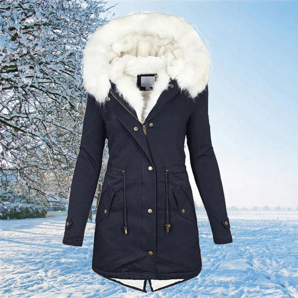 Roberta | Parka Donna Invernale con Cappuccio Pelliccia