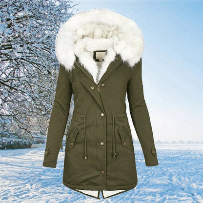 Roberta | Parka Donna Invernale con Cappuccio Pelliccia