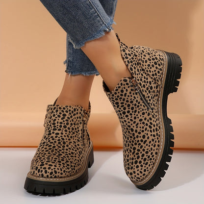 Roberta | Tronchetti Scarpe di Camoscio Donna Stampa Maculata