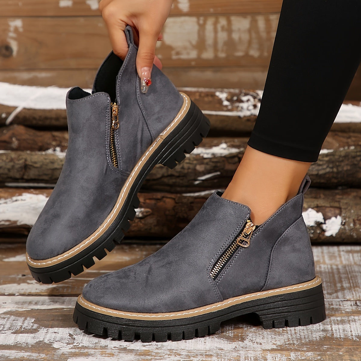 Roberta | Tronchetti Scarpe di Camoscio Donna Stampa Maculata