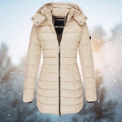Serena | Piumino Lungo Donna con Cappuccio Invernale