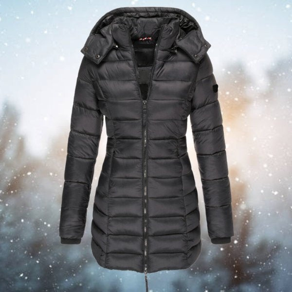 Serena | Piumino Lungo Donna con Cappuccio Invernale