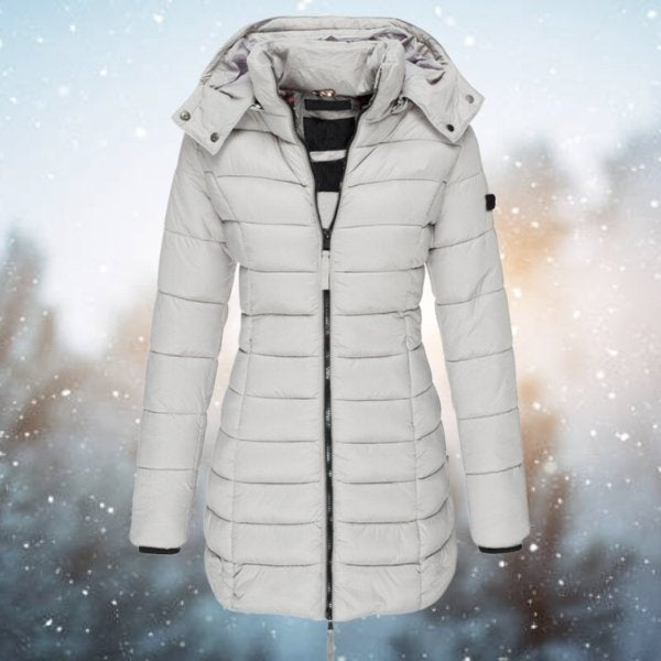 Serena | Piumino Lungo Donna con Cappuccio Invernale