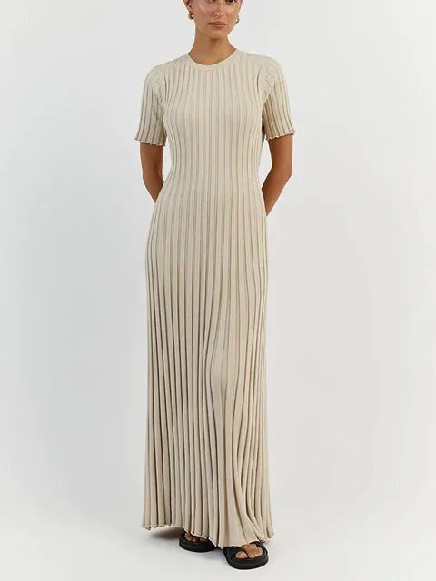 Serena | Vestito in Maglia Lungo Donna Manica Corta