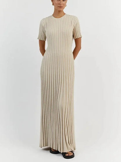 Serena | Vestito in Maglia Lungo Donna Manica Corta