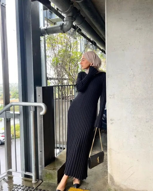 Serena | Vestito in Maglia Lungo Donna Manica Corta