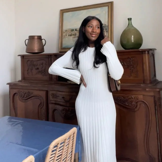 Serena | Vestito in Maglia Lungo Donna Manica Corta