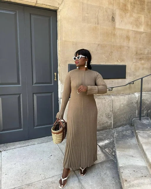 Serena | Vestito in Maglia Lungo Donna Manica Corta