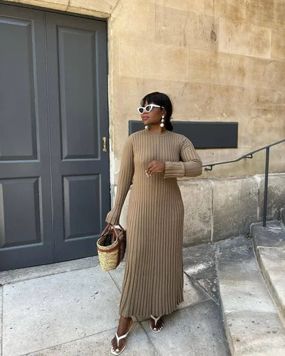 Serena | Vestito in Maglia Lungo Donna Manica Corta