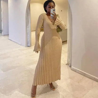 Serena | Vestito in Maglia Lungo Donna Manica Corta