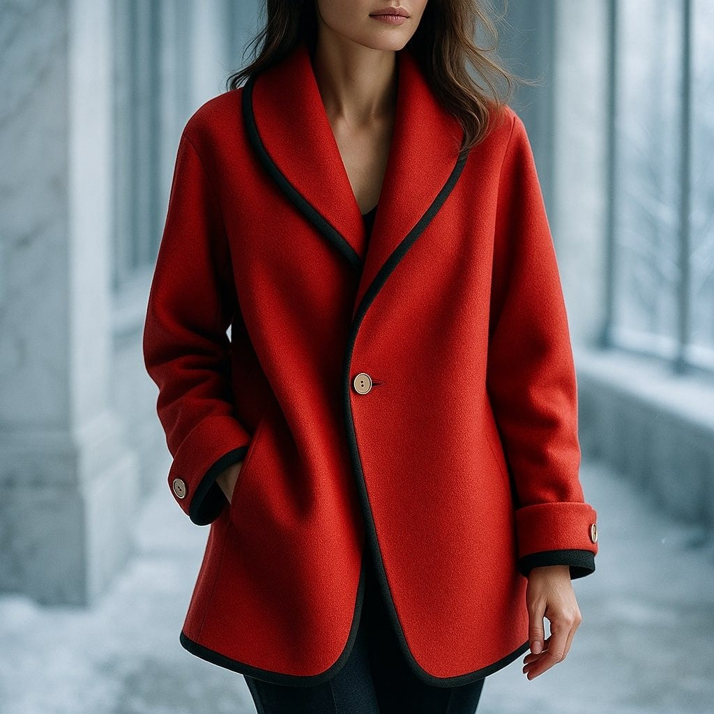 Silvia | Cappotti Donna Lana Oversize con Revers Invernali