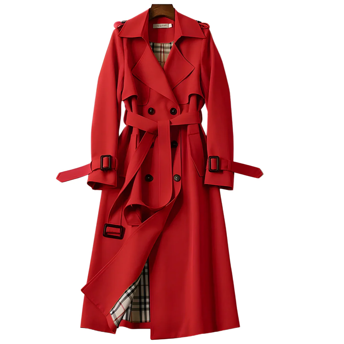 Silvia | Trench Coat Donna Lungo Doppiopetto Cintura