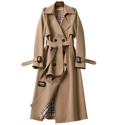 Silvia | Trench Coat Donna Lungo Doppiopetto Cintura