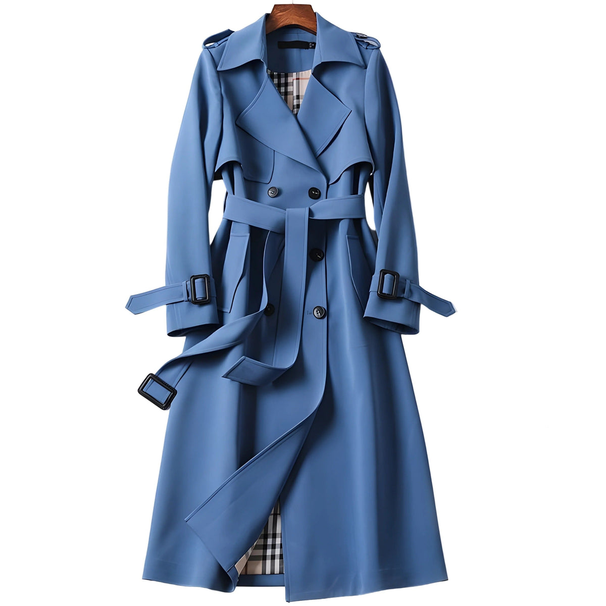 Silvia | Trench Coat Donna Lungo Doppiopetto Cintura
