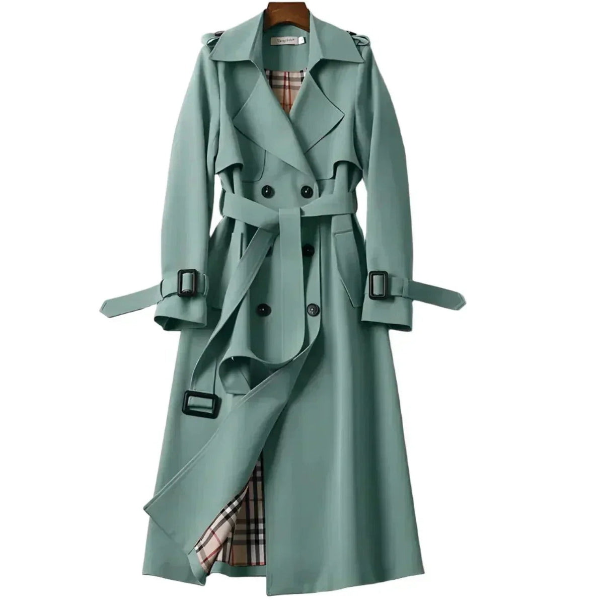 Silvia | Trench Coat Donna Lungo Doppiopetto Cintura
