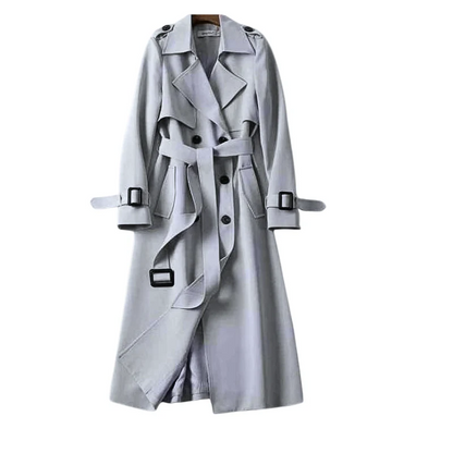 Silvia | Trench Coat Donna Lungo Doppiopetto Cintura