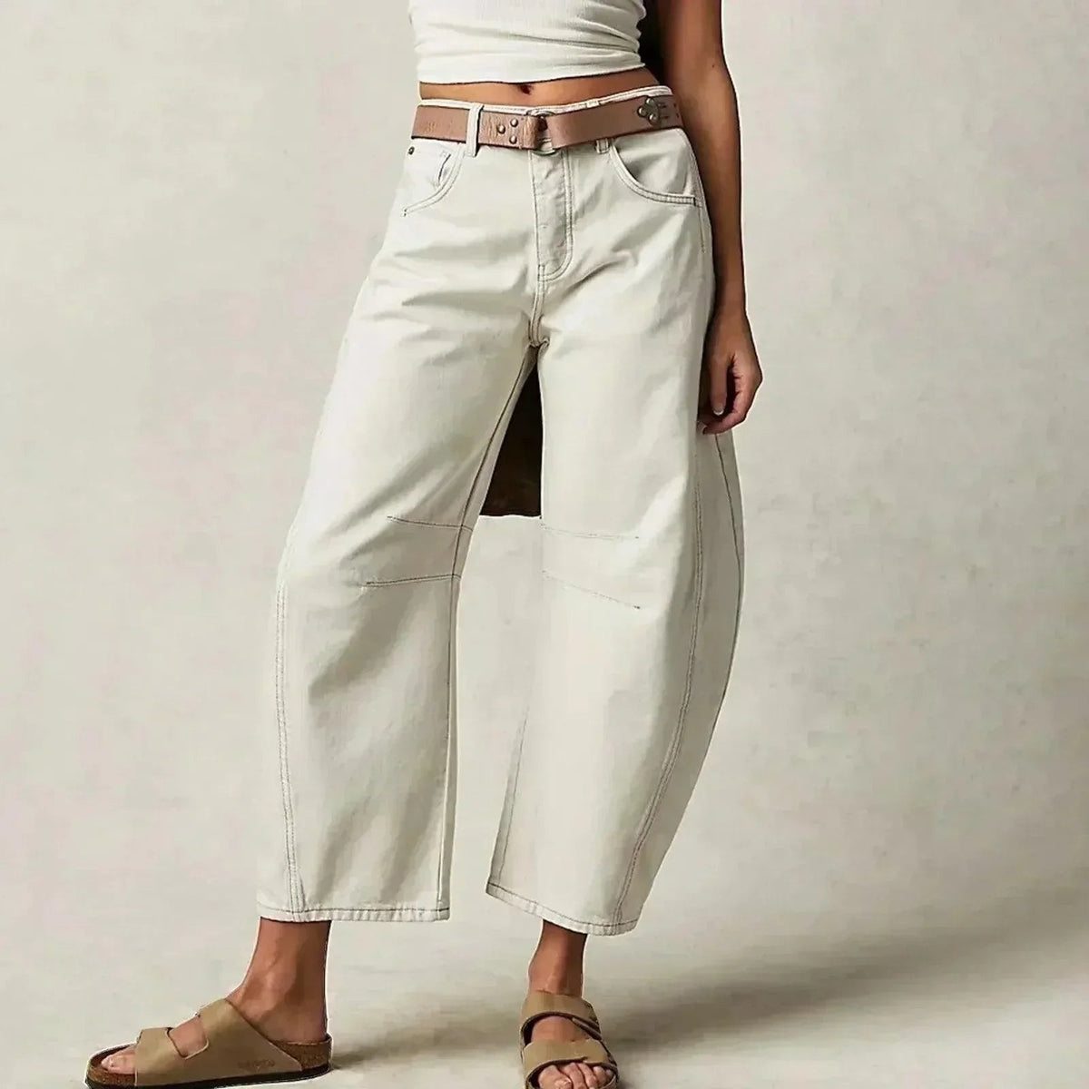Simona | Jeans Larghi Donna Vita Alta Taglio Ampio