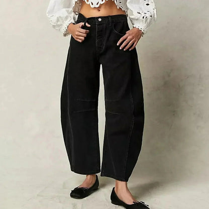 Simona | Jeans Larghi Donna Vita Alta Taglio Ampio