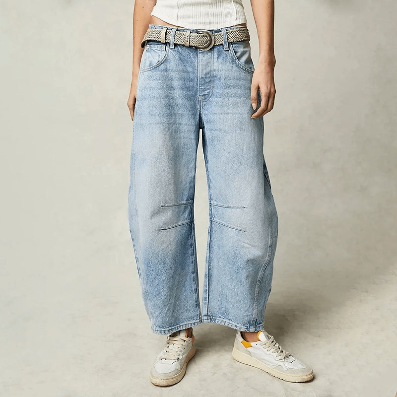 Simona | Jeans Larghi Donna Vita Alta Taglio Ampio