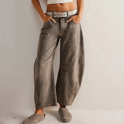 Simona | Jeans Larghi Donna Vita Alta Taglio Ampio