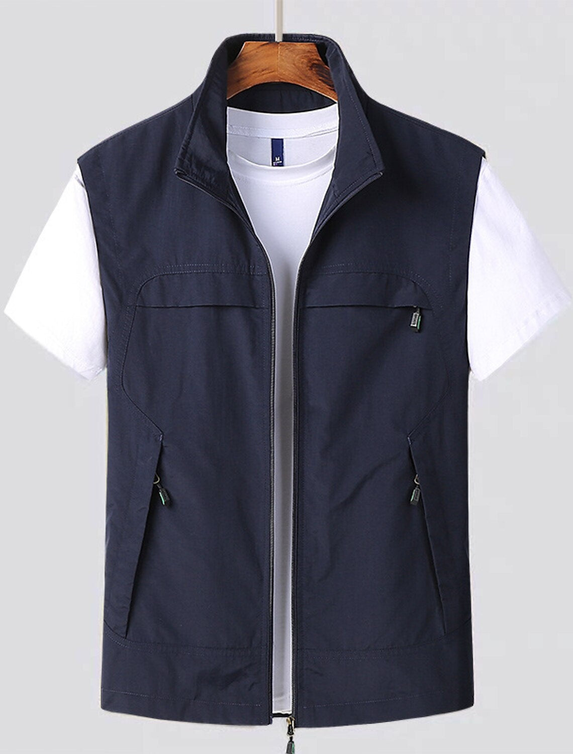 Simone | Gilet Uomo Multitasche con Zip Colletto Alto