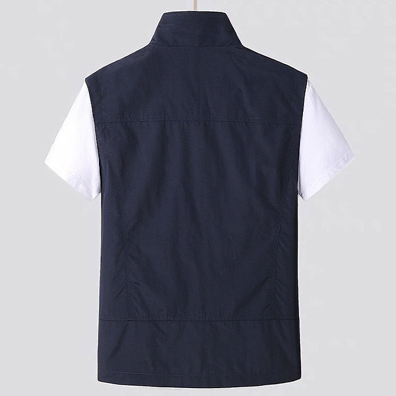 Simone | Gilet Uomo Multitasche con Zip Colletto Alto