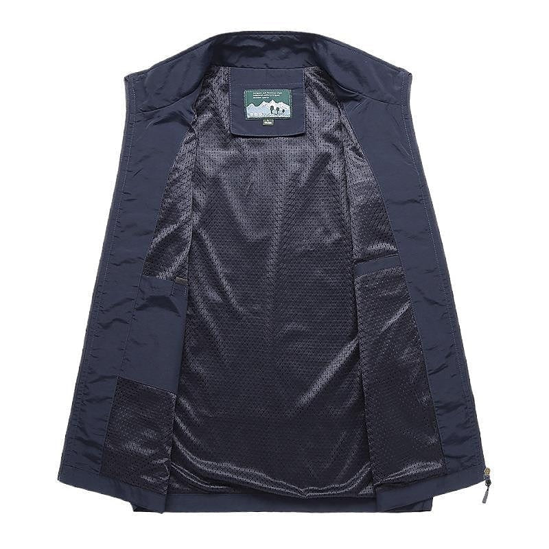 Simone | Gilet Uomo Multitasche con Zip Colletto Alto
