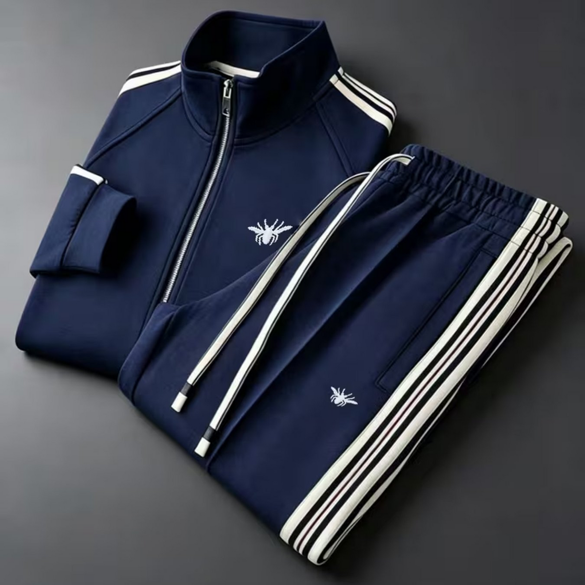 Simone | Tute Felpate Uomo Sportive con Zip e Bande Laterali