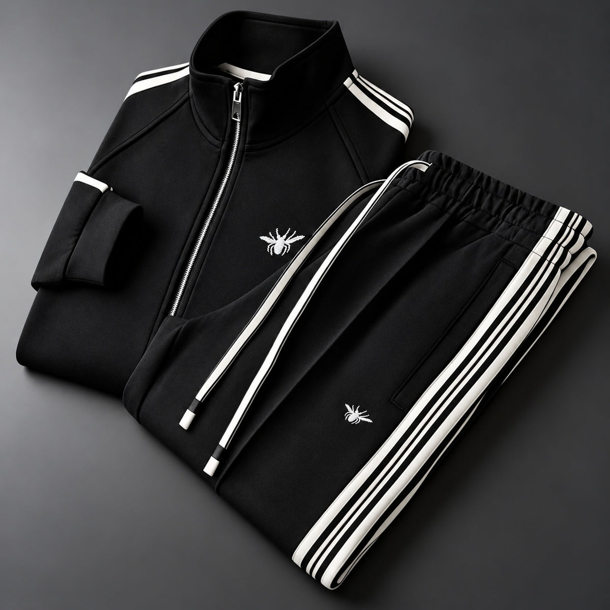 Simone | Tute Felpate Uomo Sportive con Zip e Bande Laterali
