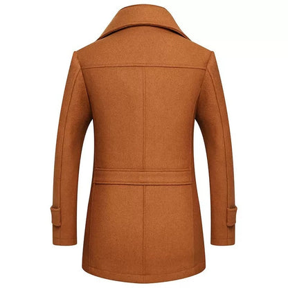 Stefano | Cappotto di Lana Uomo Collo Doppio Tasche con Zip