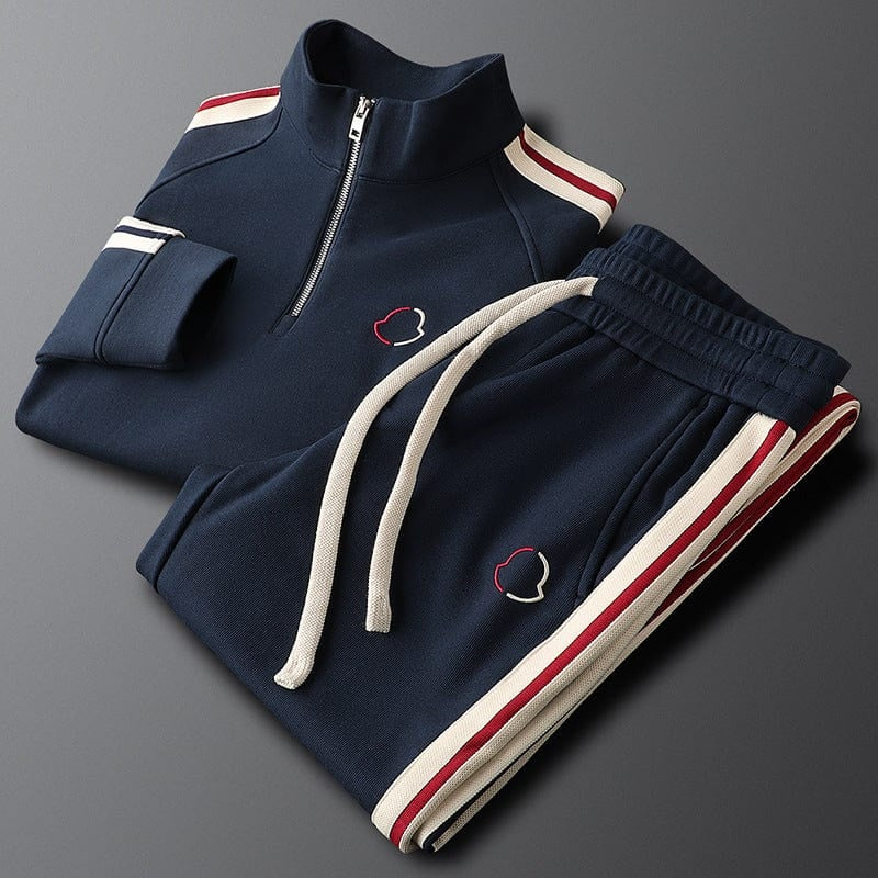 Stefano | Tuta Sportiva Abbigliamento Sportivo Uomo con Zip e Bande Laterali