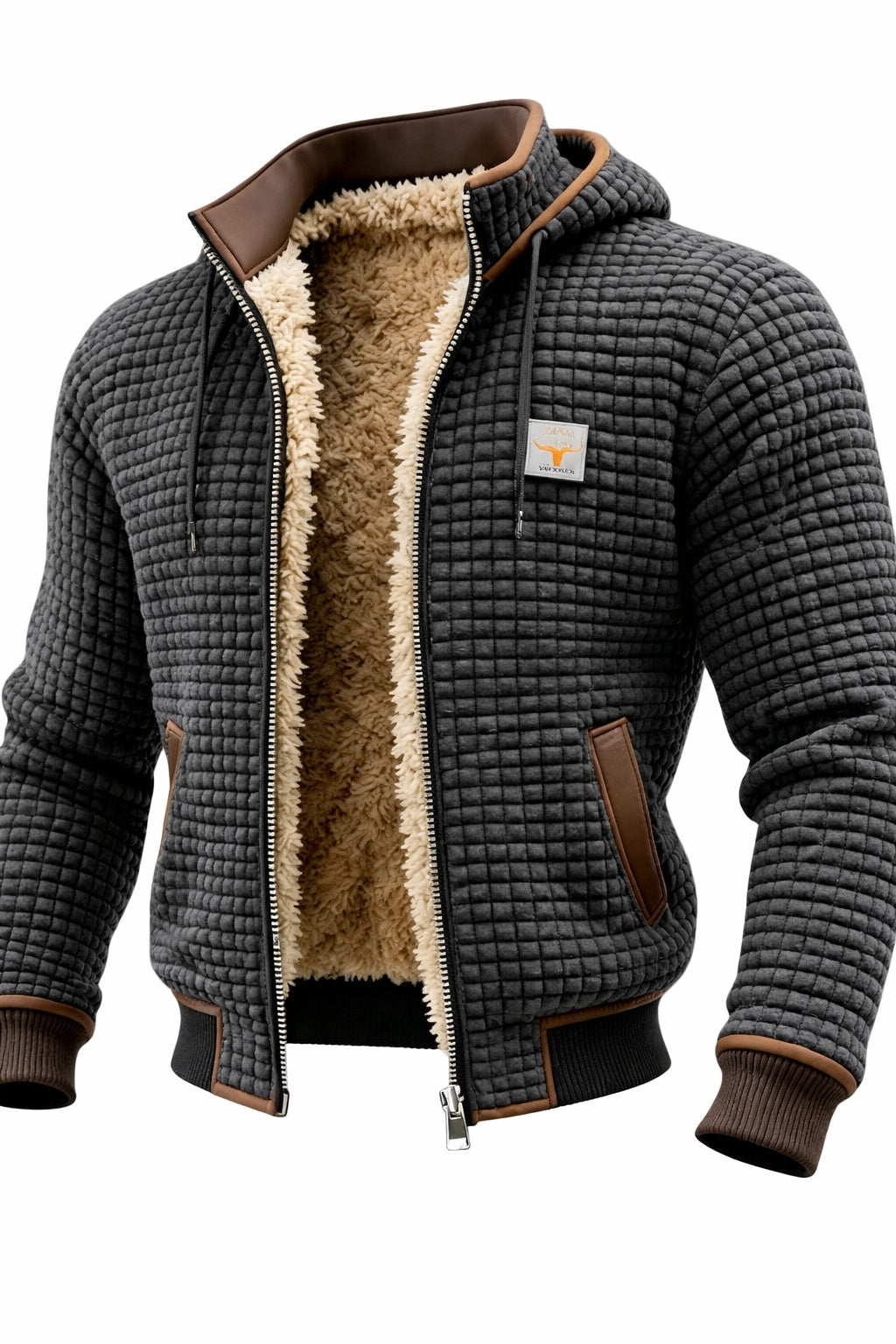 Tommaso | Giubbotto Uomo Invernale Foderato Sherpa con Cappuccio